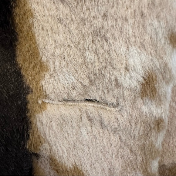 Vintage Women's 16 Faux Short Hair Fur Teddy Jacket Unique - Picture 9 of 16